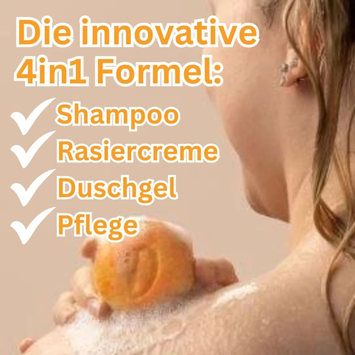 Festes Shampoo Locken und normales Haar mit Mango Avocado und Avocadoöl. 4 in1 Formel